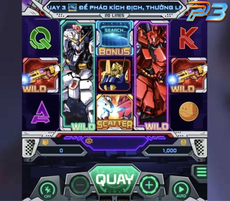 Nổ hũ Gundam Slot Đại chiến Robot cực hot tại P3 đáng chơi 3 Bí kíp chơi dễ trúng trong game Gundam Slot